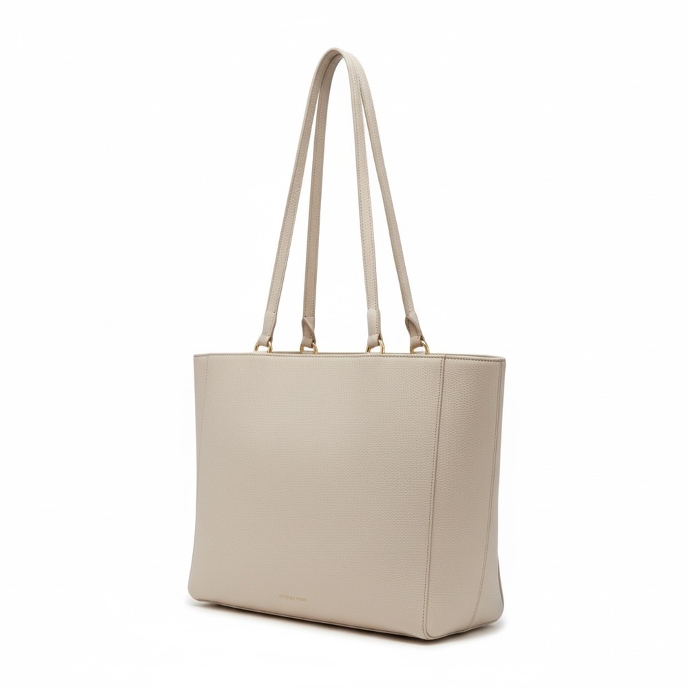Rebecca Minkoff Pebbled Leather Large Tote Bag | Neutral Cream | - Picture 3 of 12